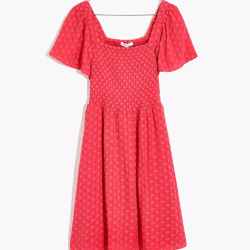 Madewell Eyelet Smocked Dress